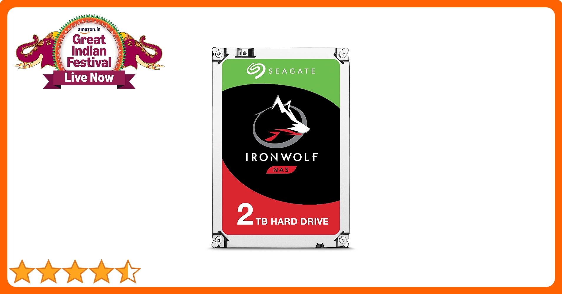 SEAGATE Iron Wolf 2TB (ST2000VN004) 2台 SEAGATE Iron Wolf 2TB (ST2000VN004) 2台